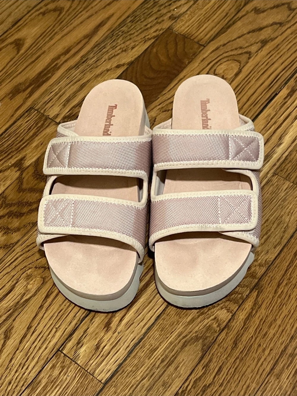 Timberland Santa Monica Sunrise Slides - Pale Pink Dual-Strap Slide Sandals